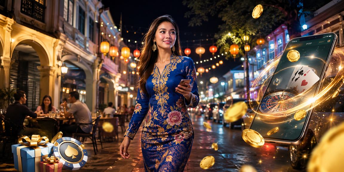 Pemain wanita berbaju kurung di Ipoh mengakses kasino dalam talian dari telefon dengan mudah dan selesa