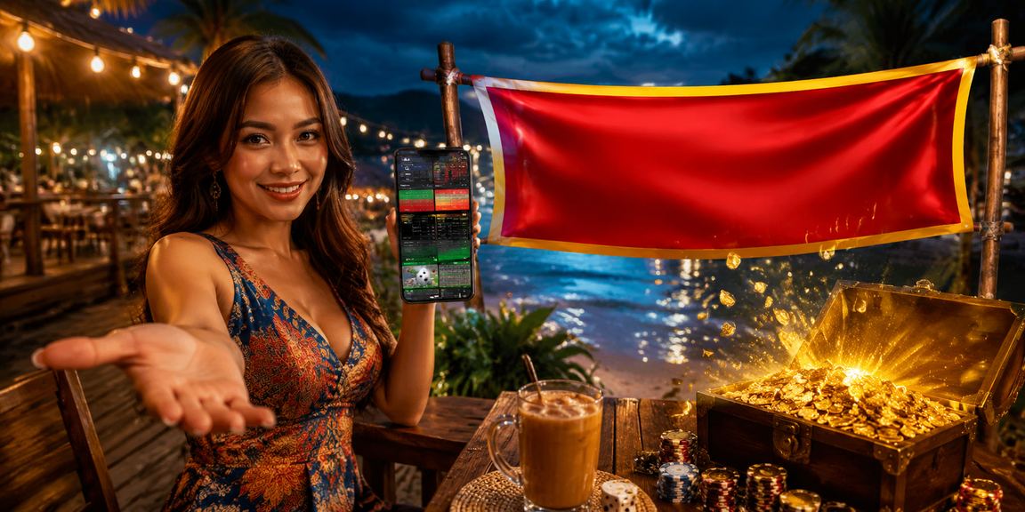 w123 mobile casino interface with Langkawi batik-inspired design