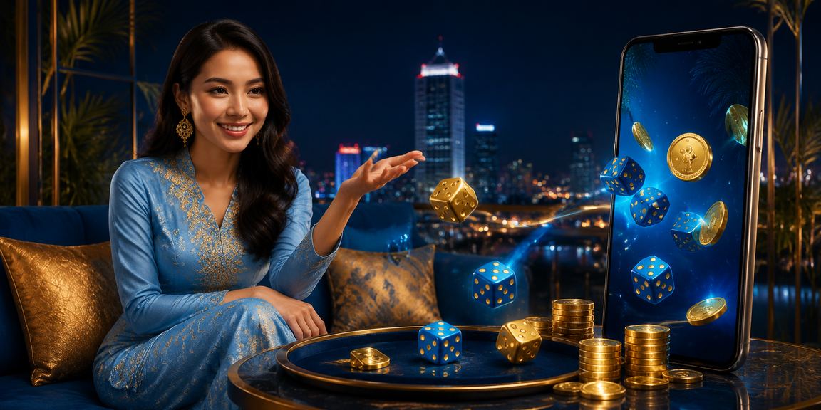 Pemain berbaju kurung bermain permainan dadu di Seremban menggambarkan pelbagai pilihan hiburan dalam talian